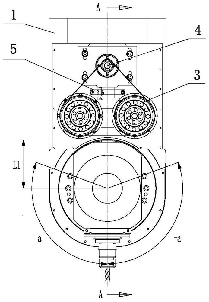 Compact type double-tooth anti-backlash mechanical single pendulum head