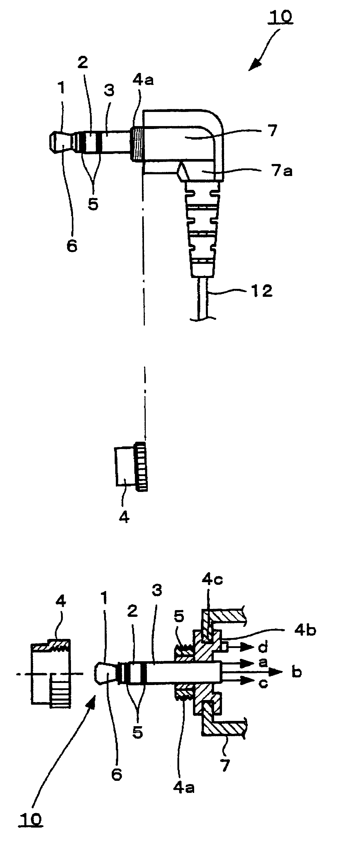 Switch-equipped input-output plug