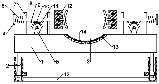 Leg care massage device based on gear rack lifting principle