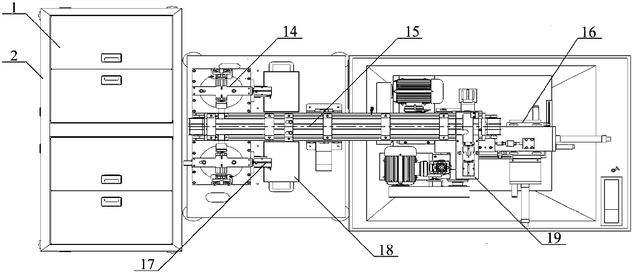 Numerically-controlled groove cutting machine capable of automatically delivering materials and carrying out detection
