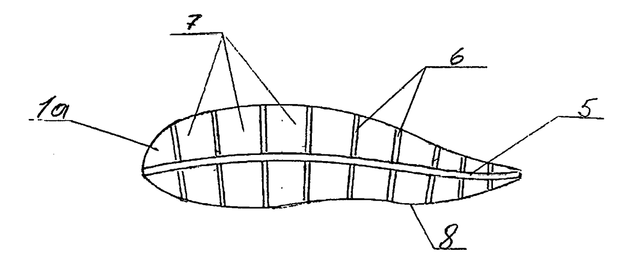 Rotor or propeller blade with dynamically variable geometry and other properties