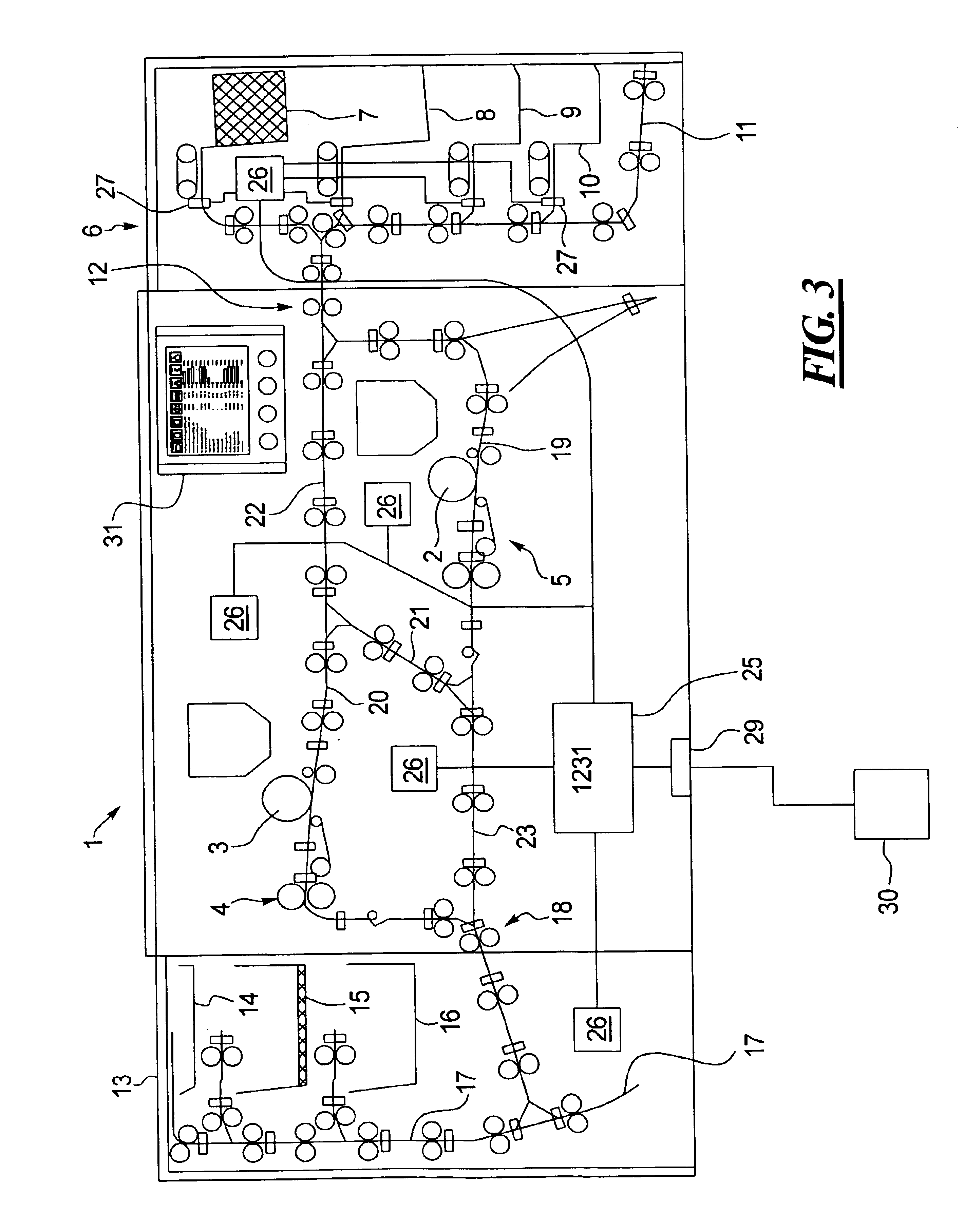 Control device and method for monitoring wear parts for printers and copiers