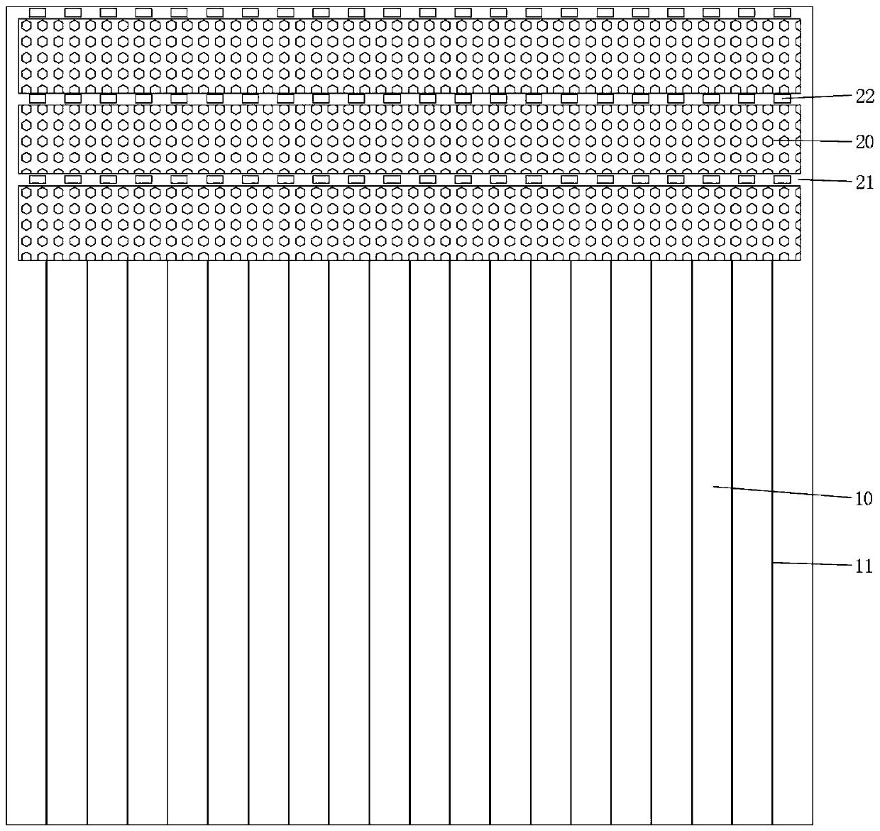 Antibacterial and antistatic grid partition curtain for medical use and manufacturing process thereof