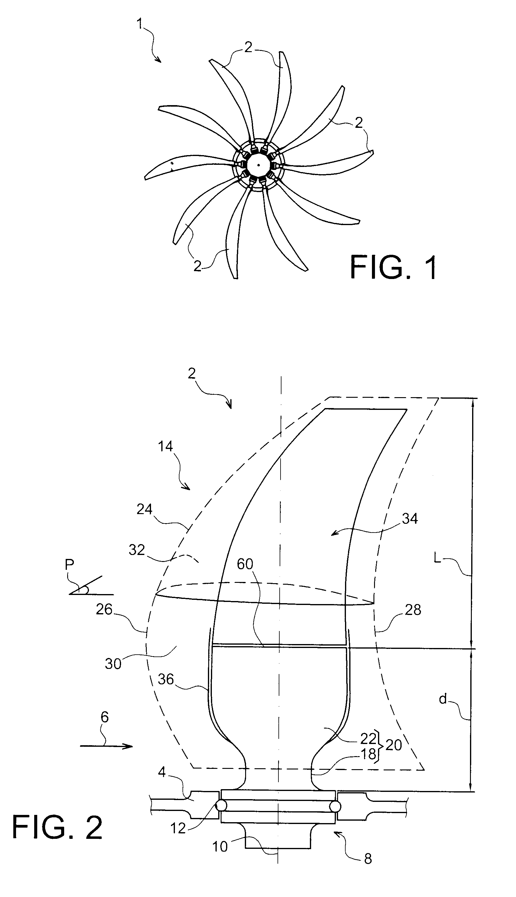 Blade for turbomachine receiving part, comprising an airfoil part including a mechanical fuse