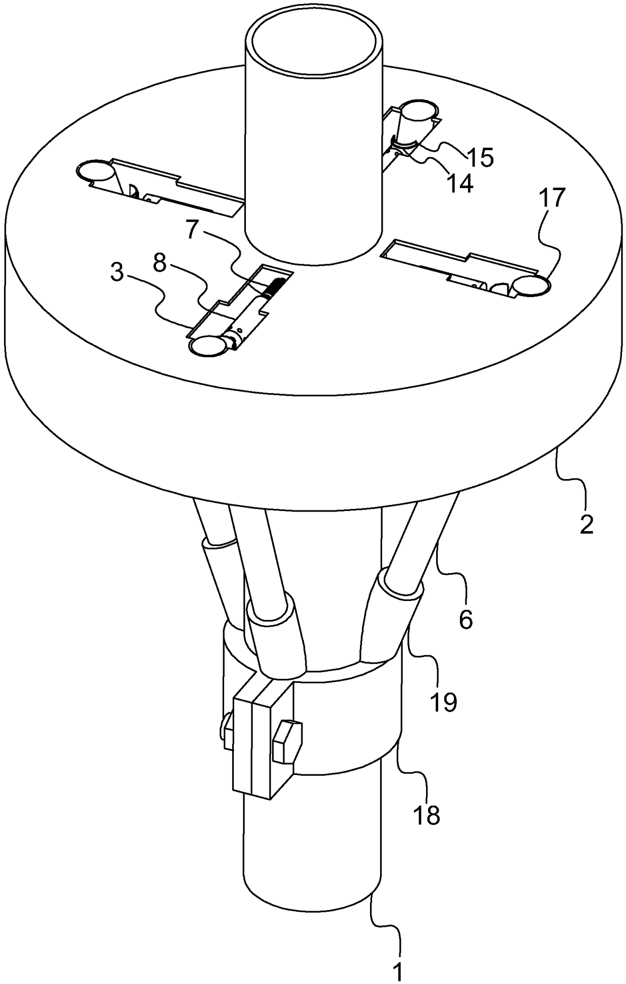 Disc-type scaffold capable of being mounted and dismounted