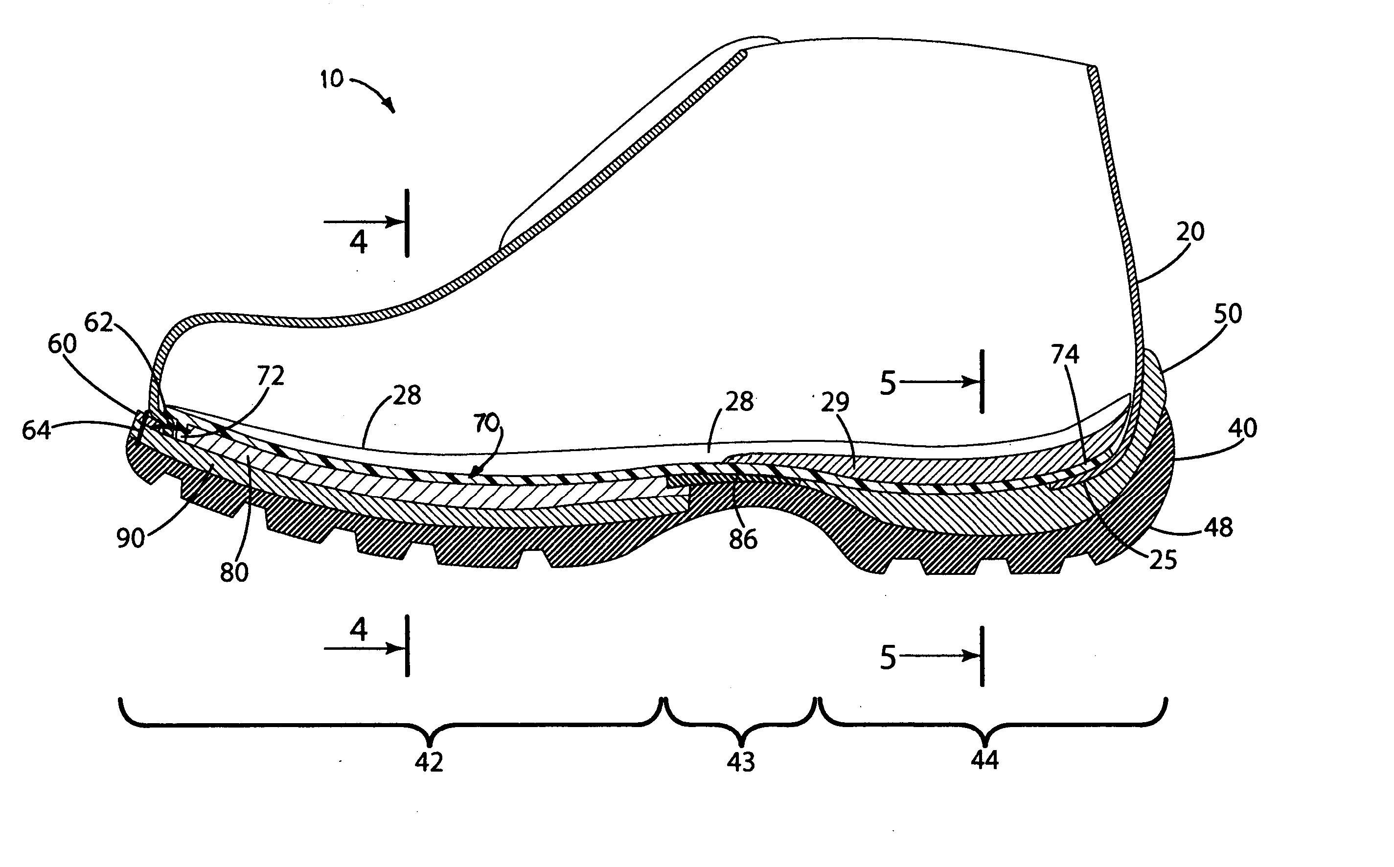 Articulated welt footwear construction and related method of manufacture
