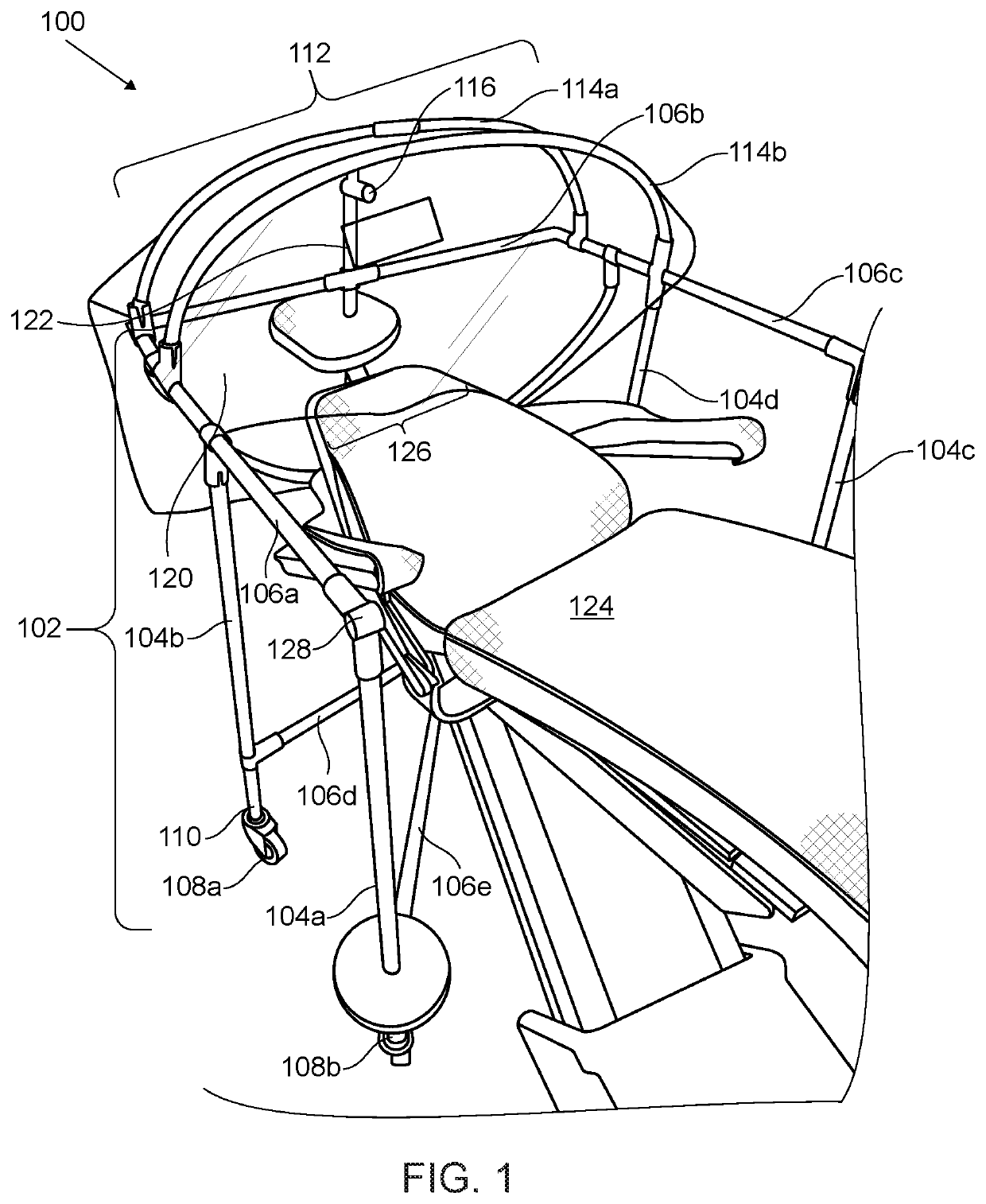 Medical chair protective barrier and gas distribution system