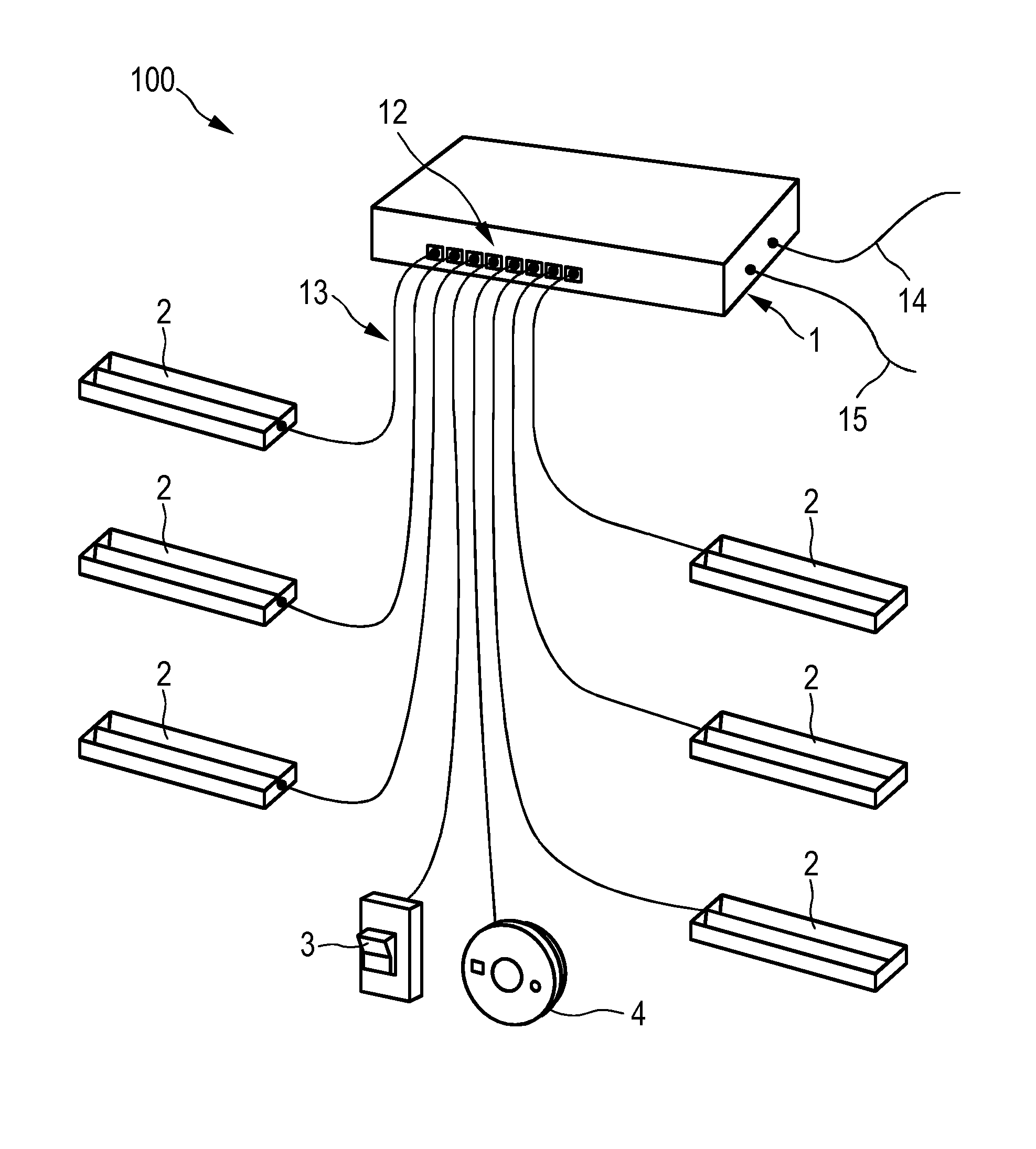 Powered device and power distribution system comprising the powered device