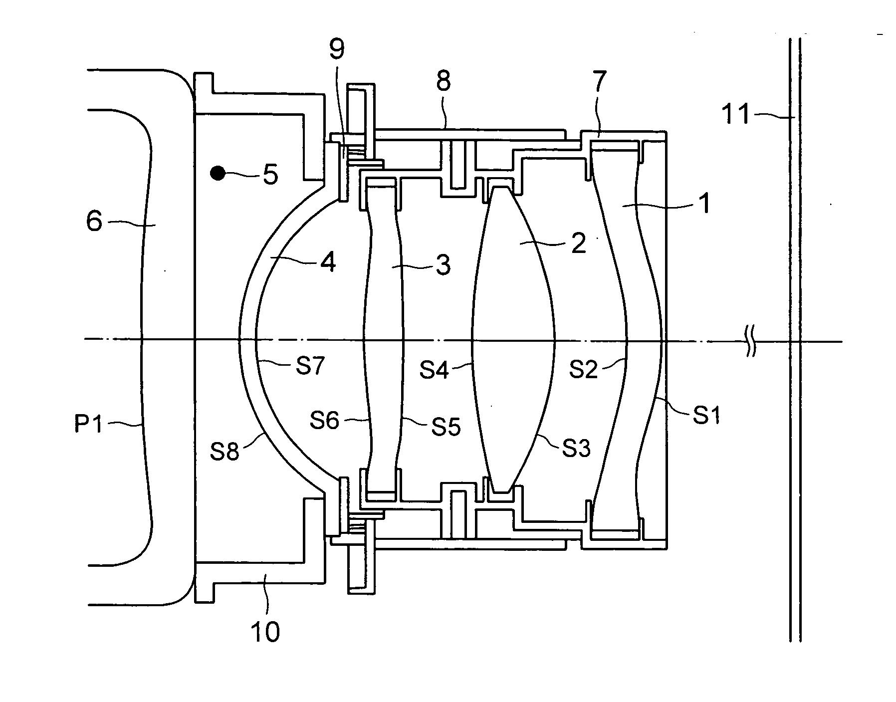 Projection lens unit and rear projection type image display system