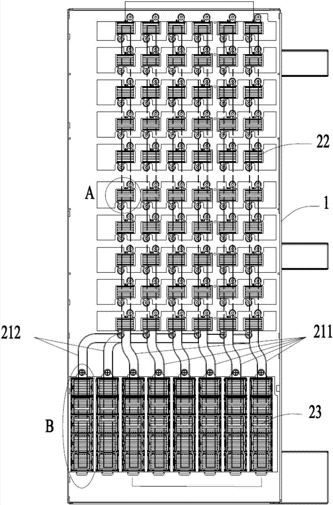 Cable back board system and communication device