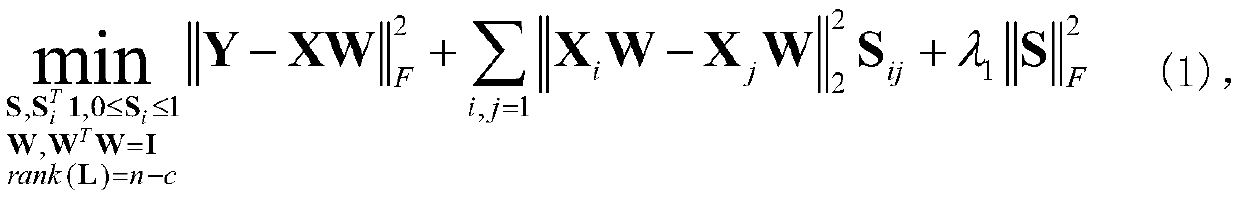 Supervised local projection method for mining similarity between data