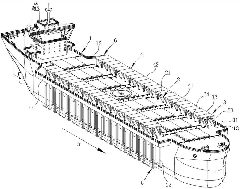 A marine transportation device for increasing cargo volume