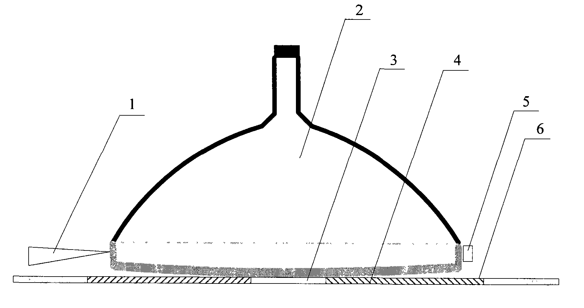 CRT glass bulb hot cracking separation method