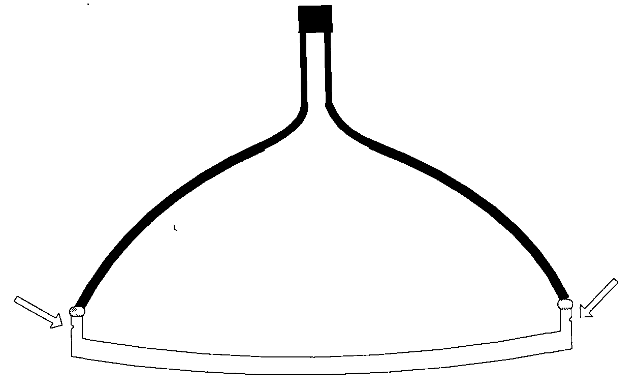 CRT glass bulb hot cracking separation method