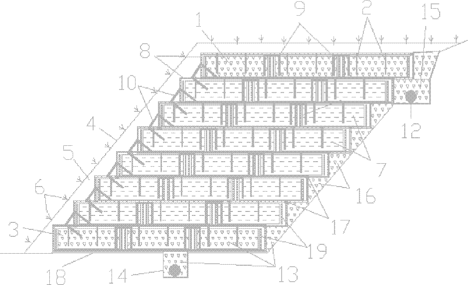 Pre-compacted reinforced soil block flexible supporting structure