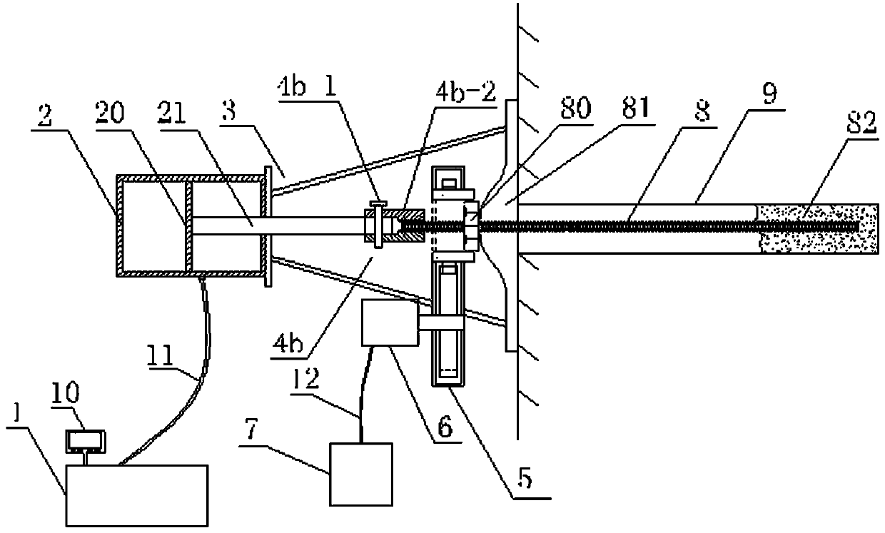 Tensioning device and operation method for high prestressed bolt support in deep roadway