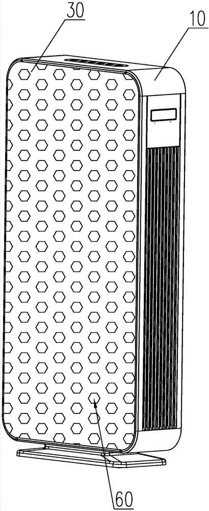 Air-output-controlled air purifying device