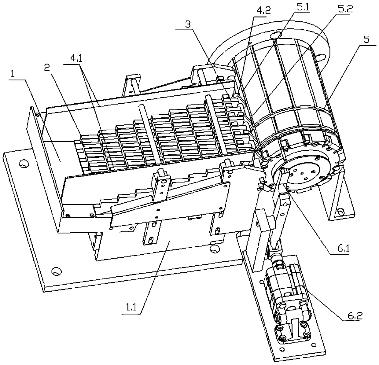 A heating wire lead rod automatic rotary welding processing platform