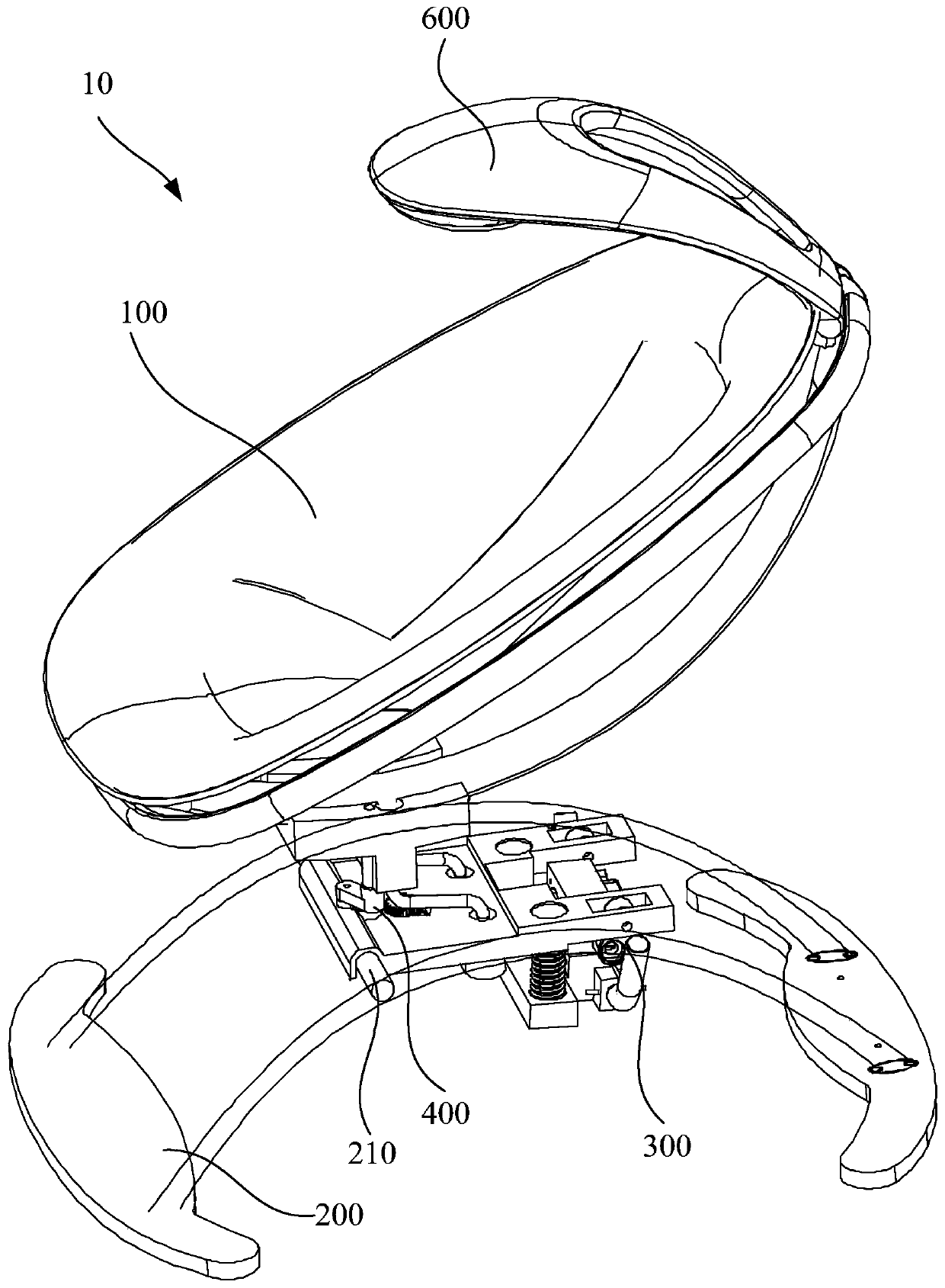Infant caring equipment and driving mechanism