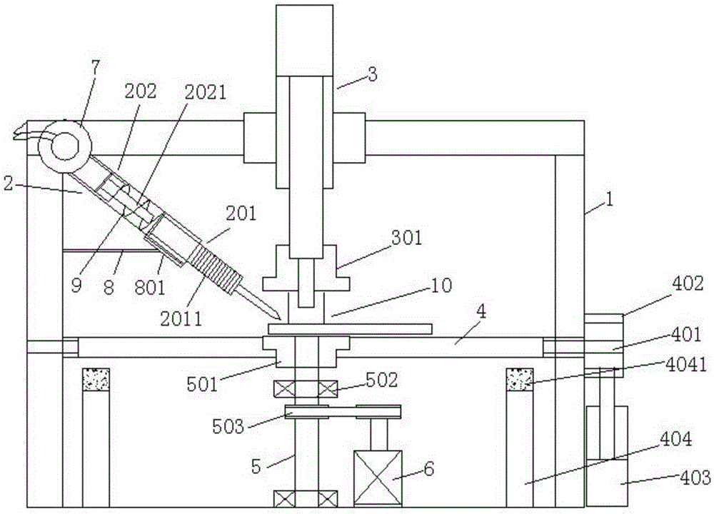 A circular trajectory automatic welding device that is convenient for unloading