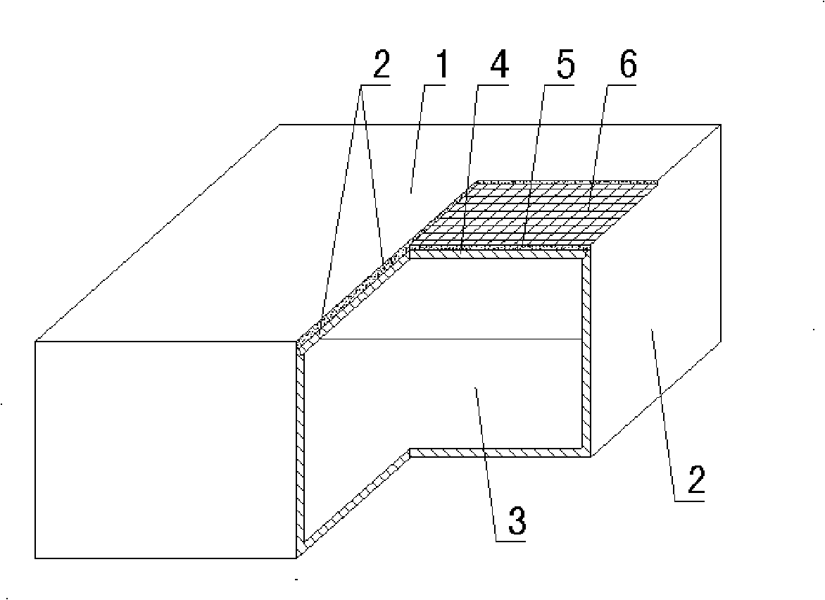 Hollow carcass for cast-in-situ concrete stuffing