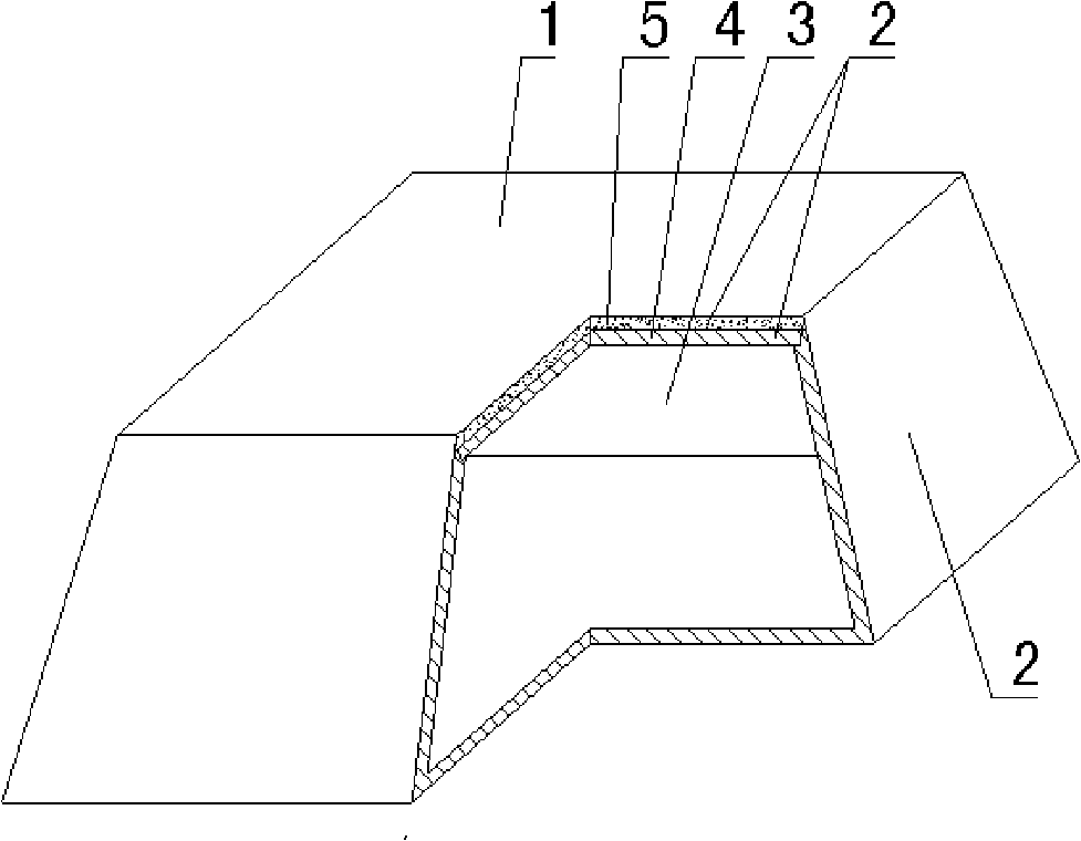 Hollow carcass for cast-in-situ concrete stuffing