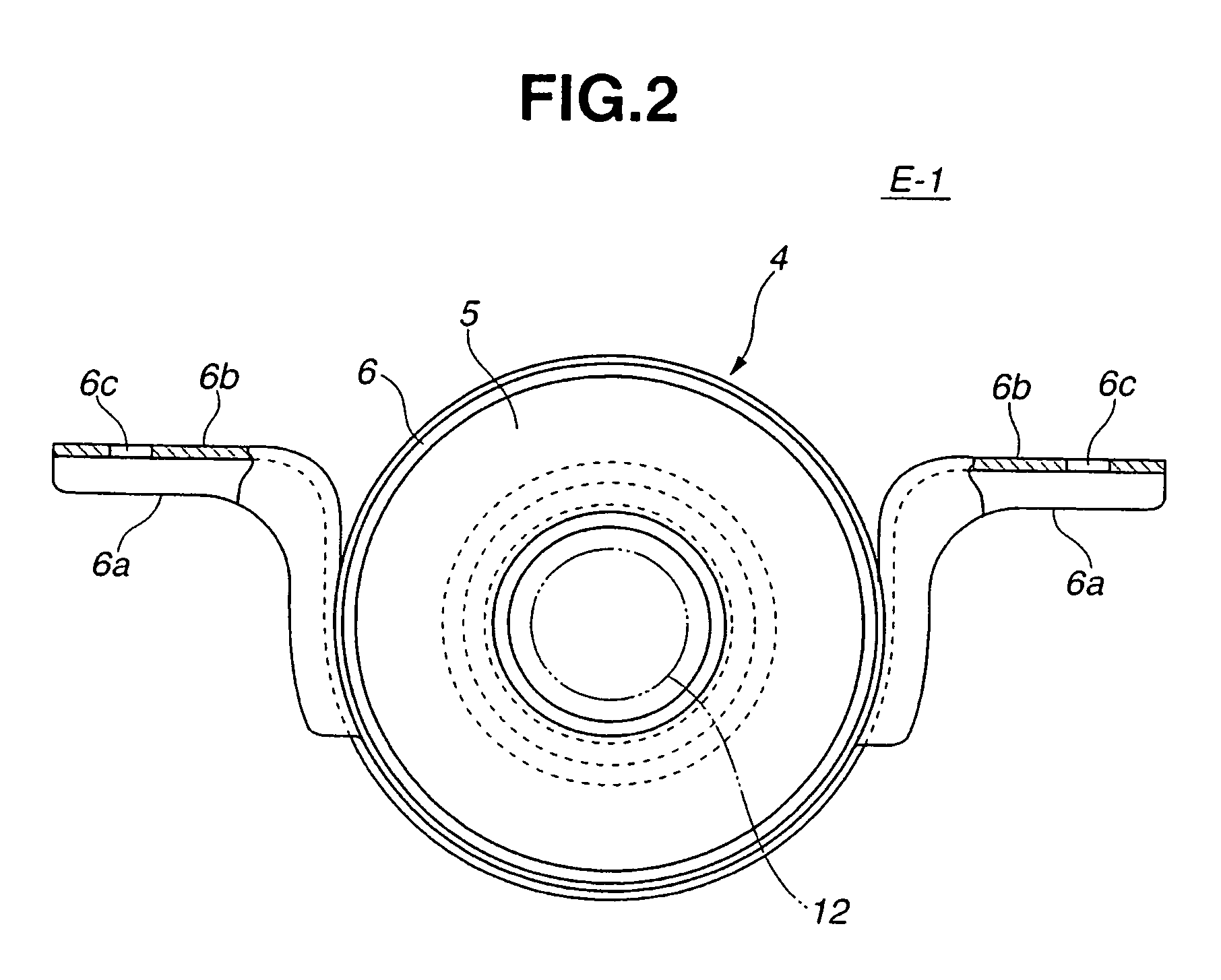 Support device for supporting propeller shaft and propeller shaft itself