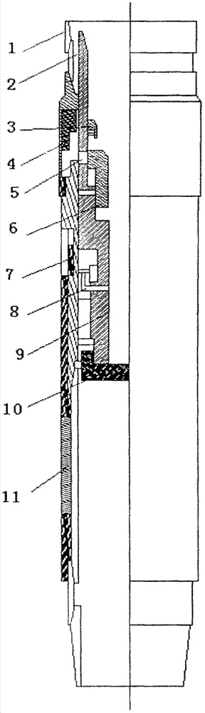Tool and method for injecting cement into top of horizontal well screen pipe without drilling and plugging