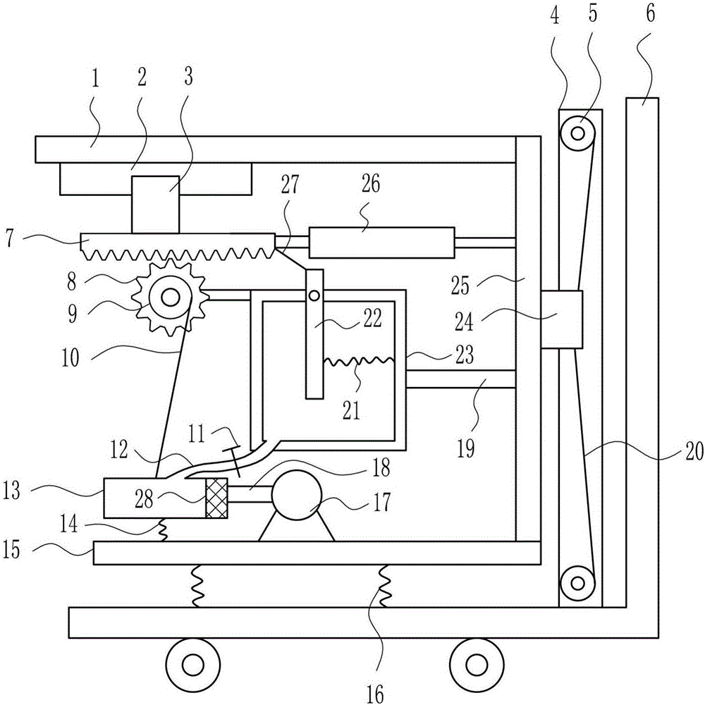 Wind power and sand power combined type fast fire extinguishing device for firefighting