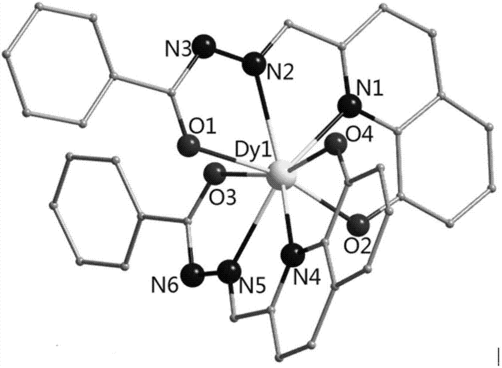 Dysprosium complex constructed with 8-hydroxyquinoline acylhydrazone derivative as ligand, and synthesis method and application of same