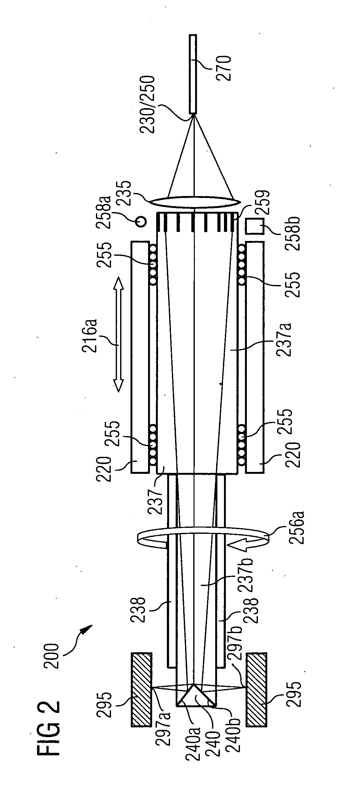Optical measuring device for measuring a cavity