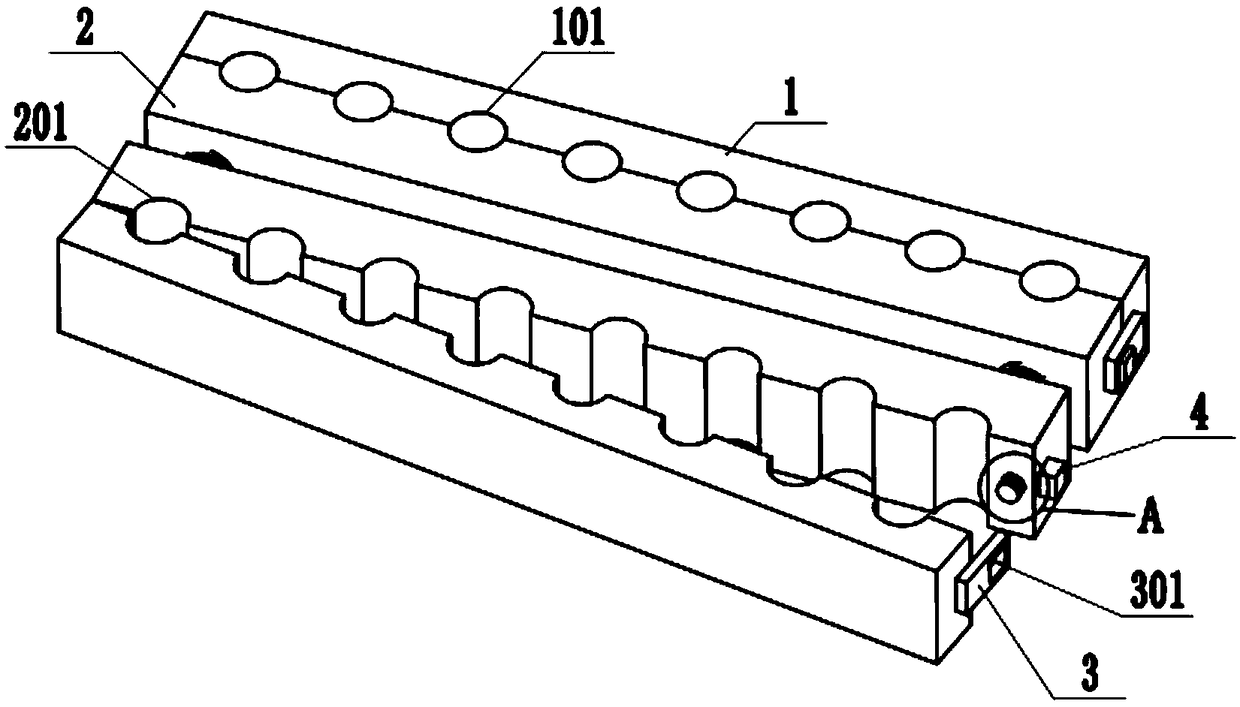 Anti-bending device for avoiding connector long pin bending