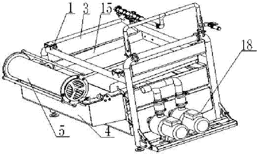 Rapid-dismounting type roll cage circulation water tank purification device capable of overturning