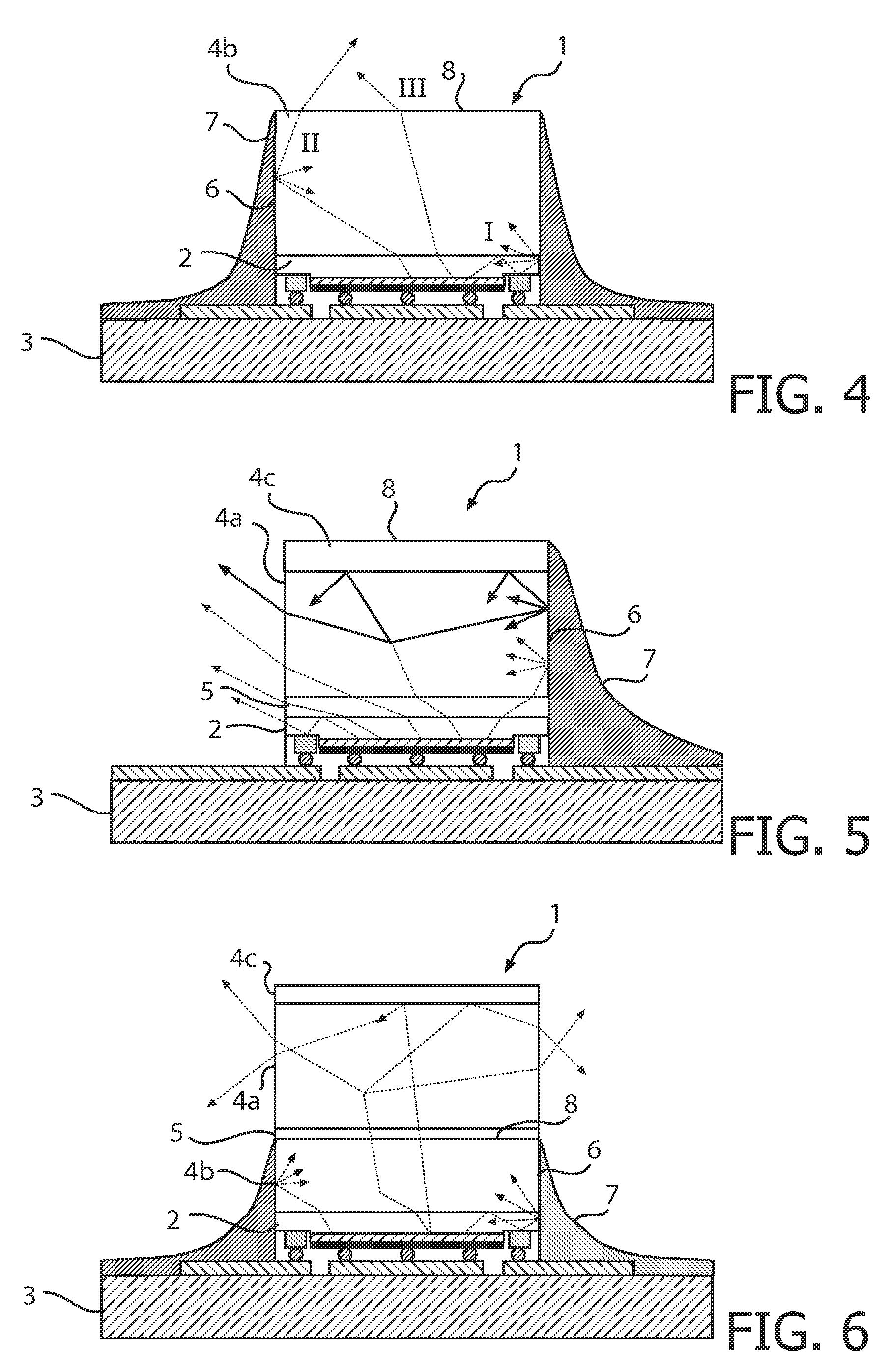 Coated light emitting device and method for coating thereof