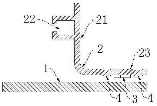 Connecting structure for electronic cabinet backboard and connector