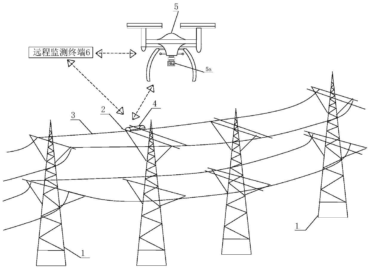 Intelligent monitoring system and monitoring method for high-voltage transmission line