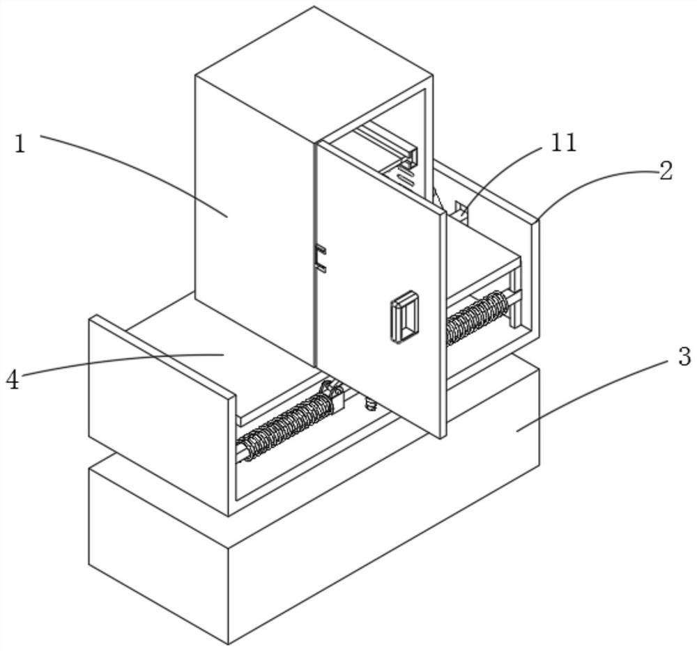 Electric appliance cabinet with shock absorption and noise reduction functions