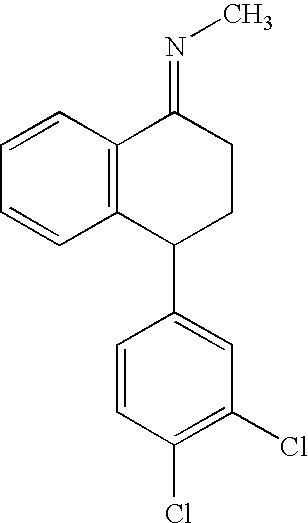 Hydrogenation of imine intermediates of sertraline with catalysts