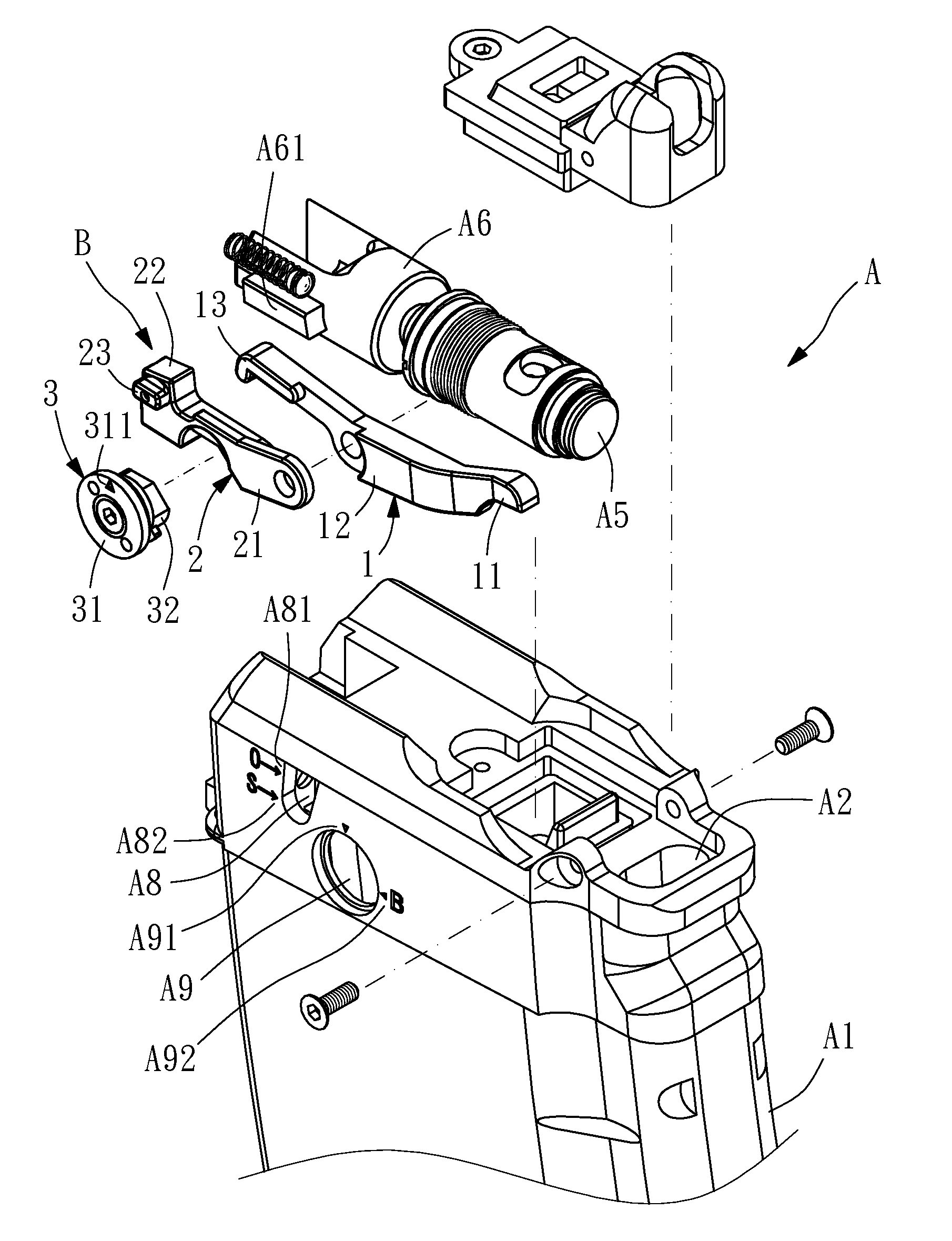 Cartridge box of pneumatic toy gun