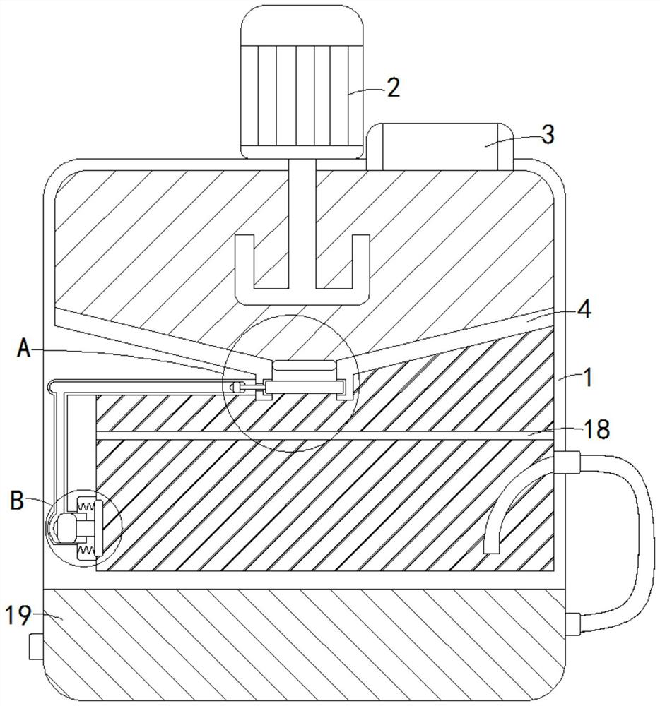 A graphene paint spraying device for repairing double-layer storage tanks