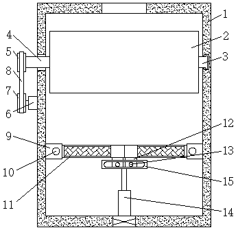 Crushing device for blueberry processing