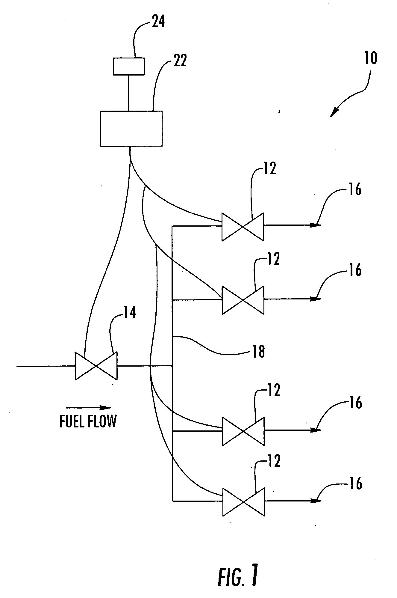 System for modulating fuel supply to individual fuel nozzles in a can-annular gas turbine