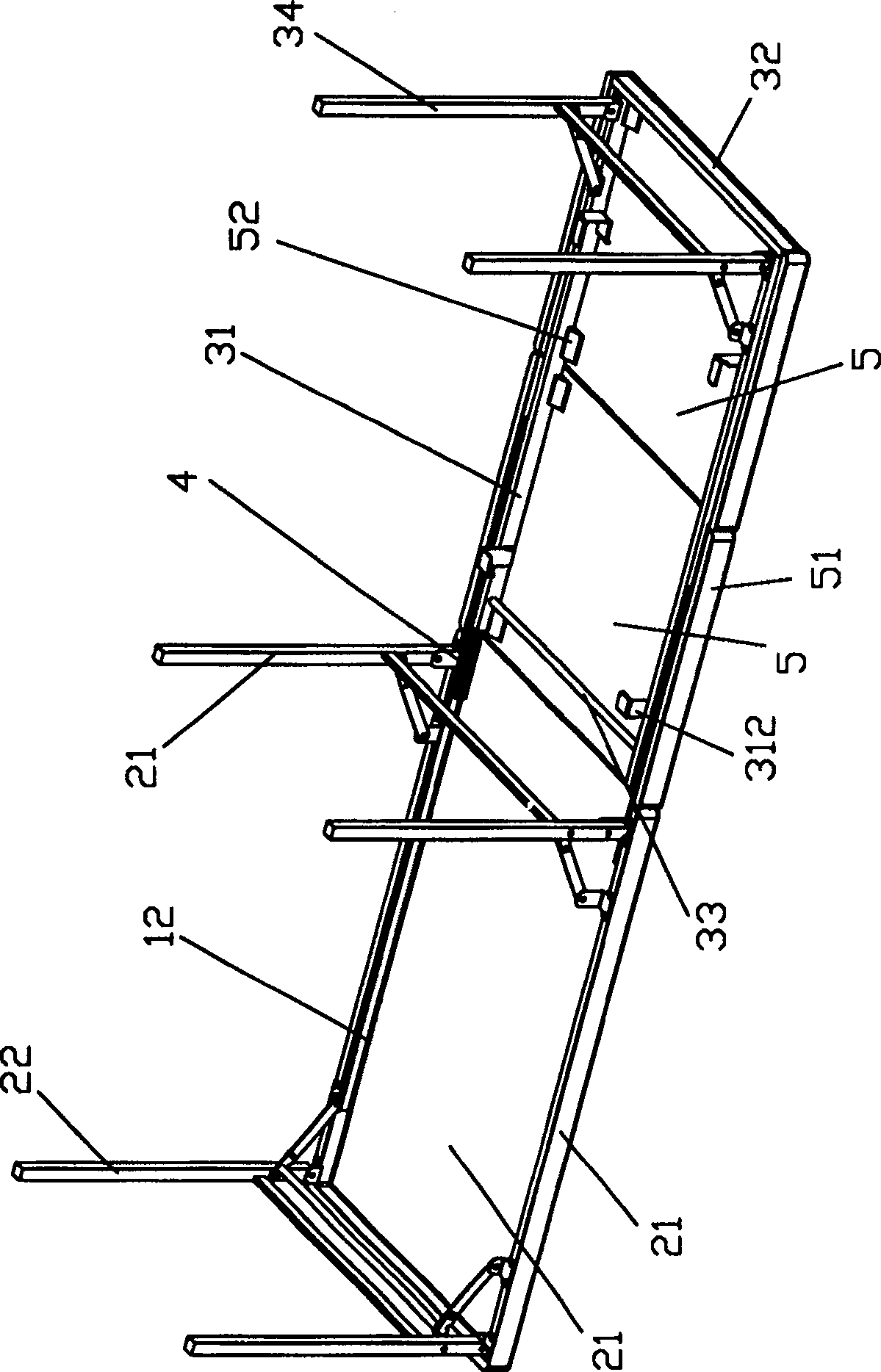 Table with articulatory and extension table top