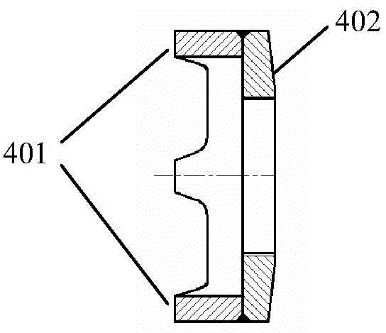 Tensioning and anchoring device for concrete poles