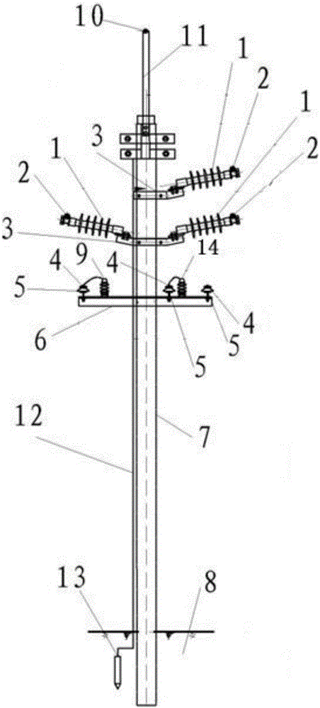 35kv/10kv common-tower distribution line lightning protection device