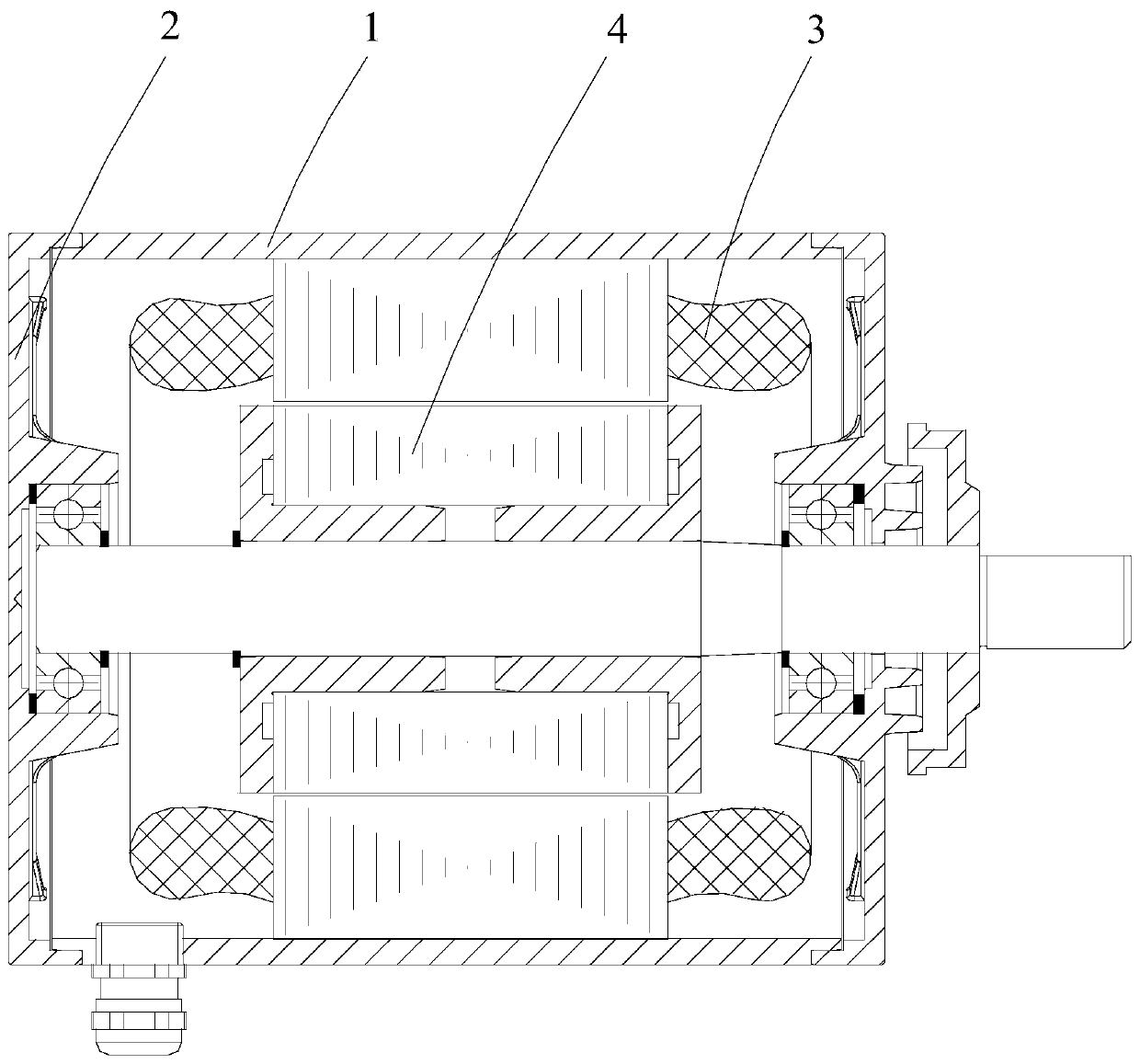 Shell component of permanent magnet motor and permanent magnet motor