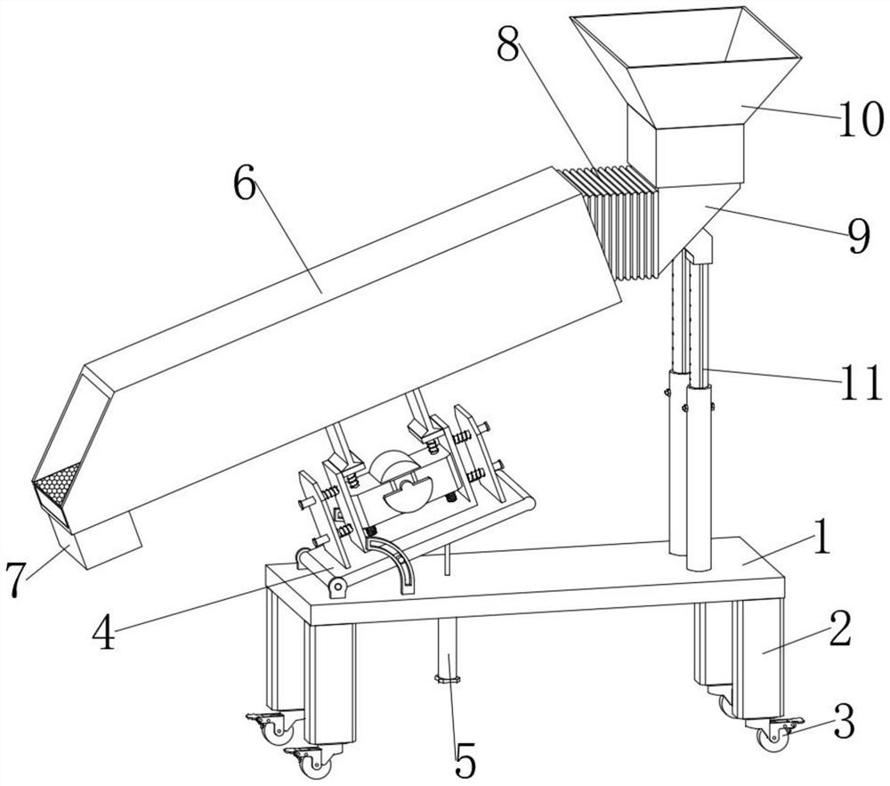 Feed inlet adjusting structure for organic millet shelling processing