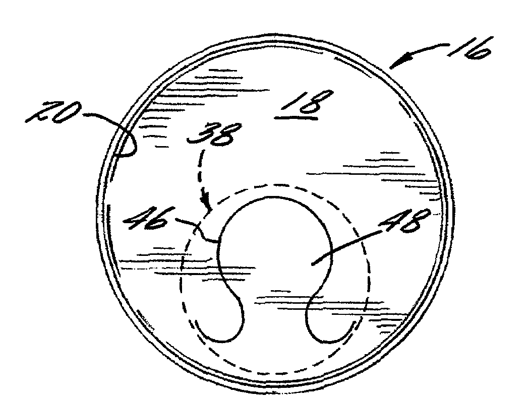 Container lid formed as a laminate having a built-in opening feature, container incorporating same, and method for making same