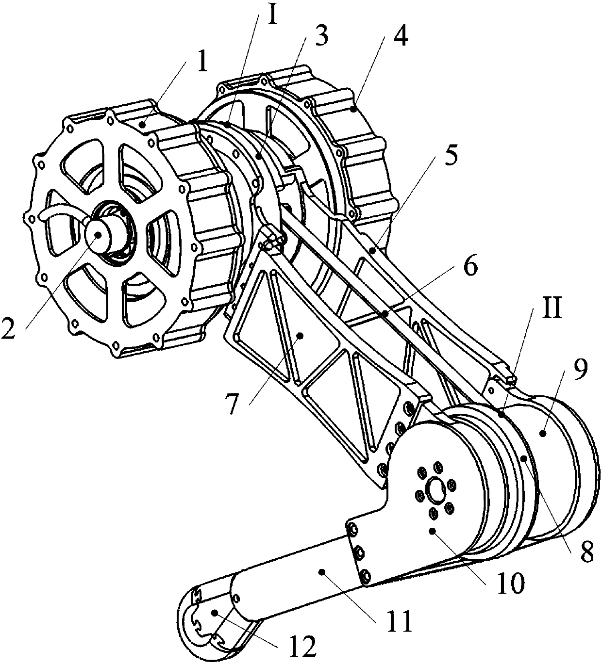 Single leg structure of electric quadruped robot