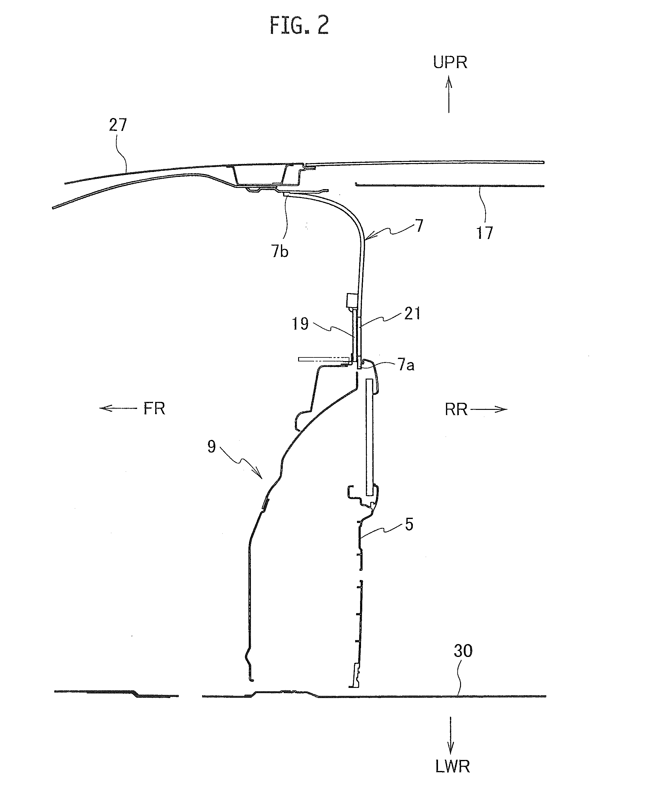 Vehicle interior structure